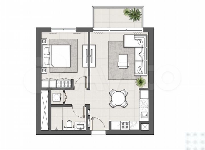 1-к. квартира, 63 м² (ОАЭ)