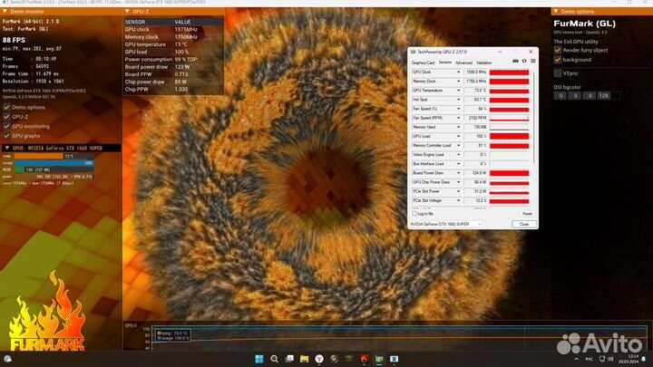 Видеокарта GeForce GTX 1660 super ventus XS OC