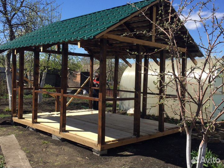 Навесы, беседки, террасы. Гарантия, Выезд