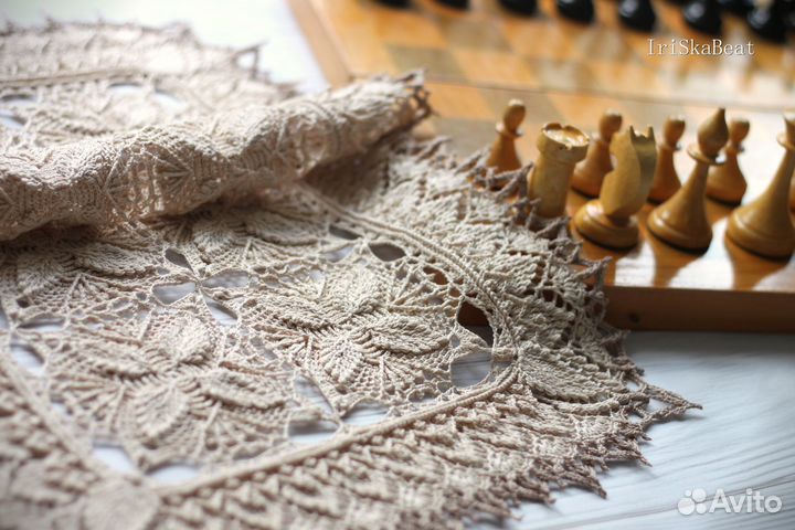 Рельефная прямоугольная салфетка, вязаная дорожка