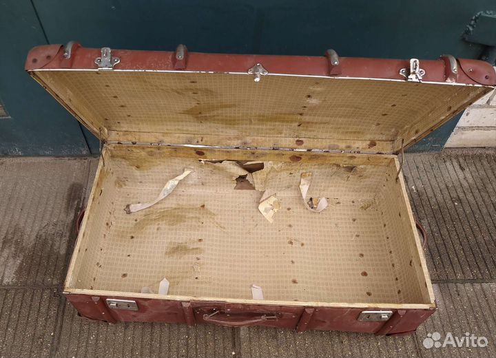 Старый немецкий чемодан. Каретный багаж. Раритет