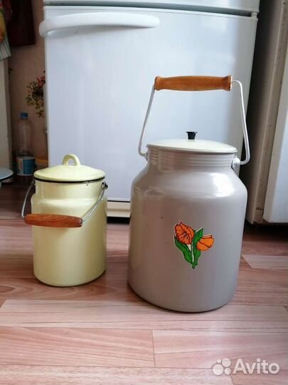 Бидон алюминиевый 8 л ; бидон эмалированный 3 л