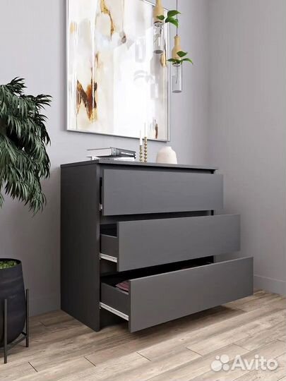 Комод для белья с 3-мя ящиками графит