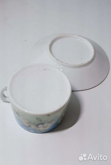 Чайная пара фарфор Гарднер и тарелка