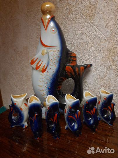 Коньячный набор СССР. Семья ежиков