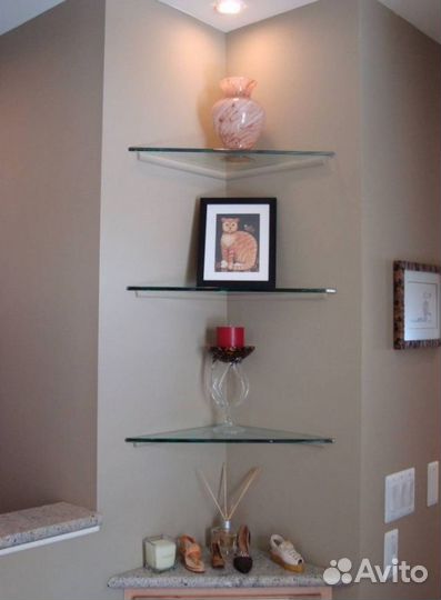 Стеклянная полочка на заказ