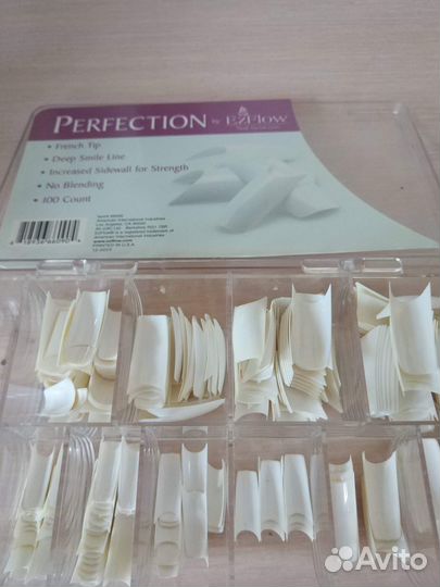 Типсы для ногтей прозрачные, натуральные, белые