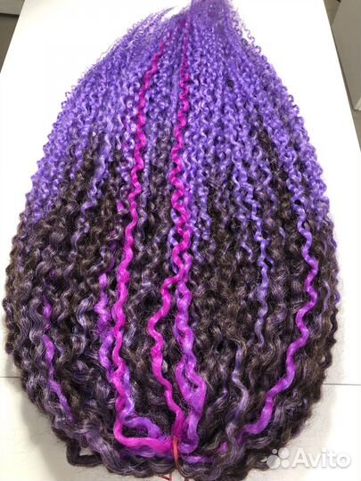 Афрокосы комплект, съёмные хвостики и косы