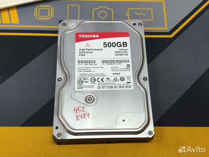 Жесткий диск 500 гб Toshiba P300
