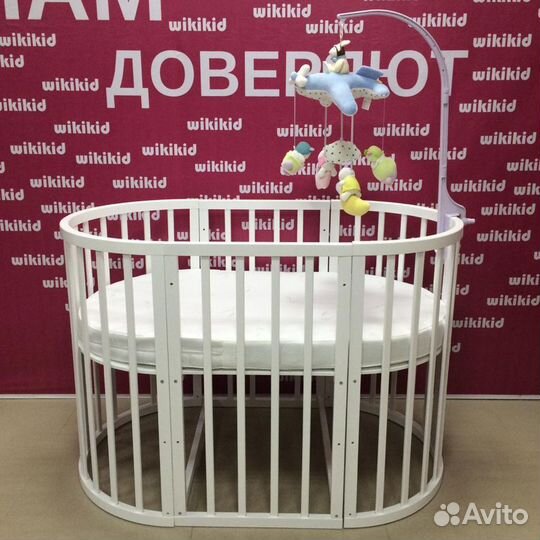 Кровать-трансформер 9в1, белый матовый