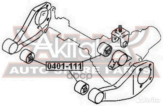 Сайлентблок подушки дифференциала 0401-111 asva