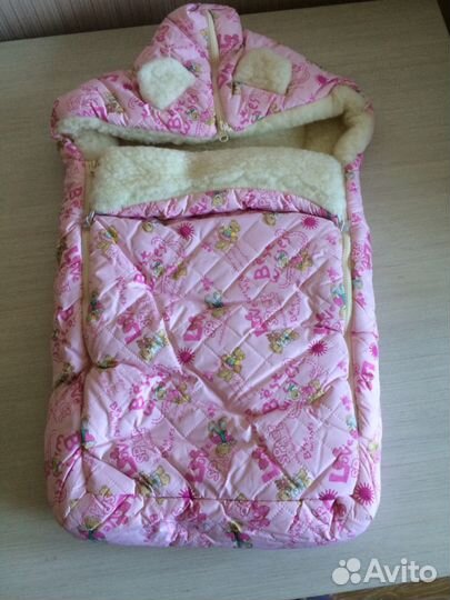 Зимний конверт на овчине