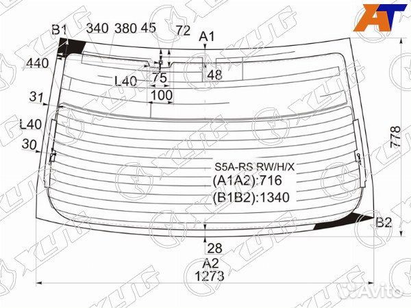 Стекло заднее honda civic