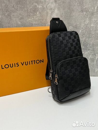 Мужская сумка-слинг Avenue Louis Vuitton черная