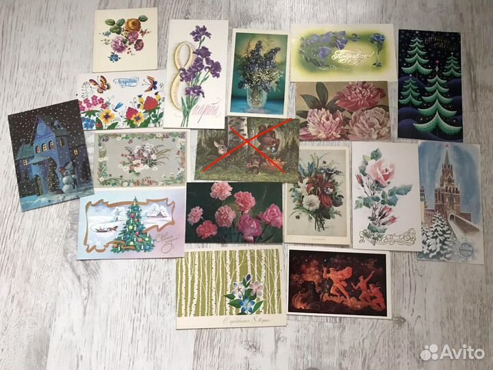 Почтовые открытки карточки СССР цветы винтаж 1 мая
