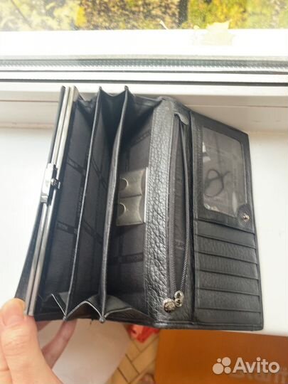 Кожаный Кошелёк Wanlima черный женский