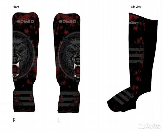 Защита голень-стопа BoyBo Wolf нейлон (р. M)