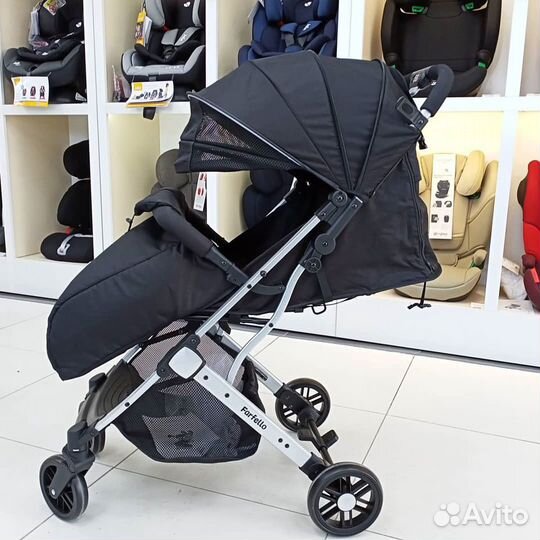 Легкая Прогулочная коляска Farfello Comfy Go черны