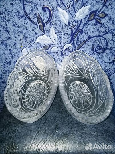 Хрусталь (пара вазочек)