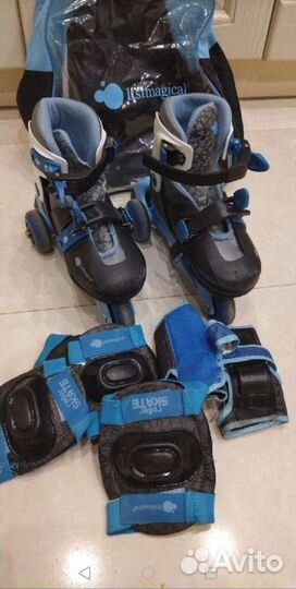 Ролики трехколесные раздвижные р. 30-33