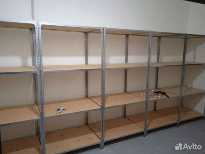 Стеллаж с фанерным настилом в офис