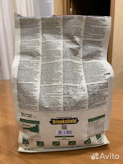 Корм для собак brooksfield