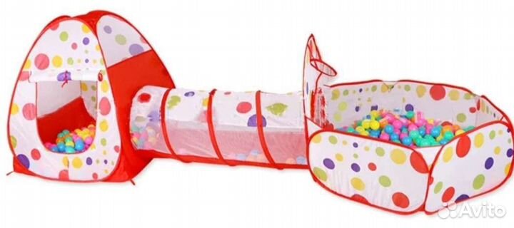 Детский игровой тоннель с палаткой и бассейном
