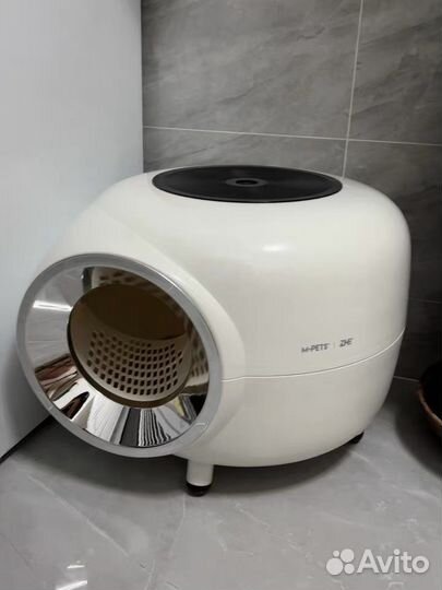 Закрытый лоток туалет домик для кошек круглый