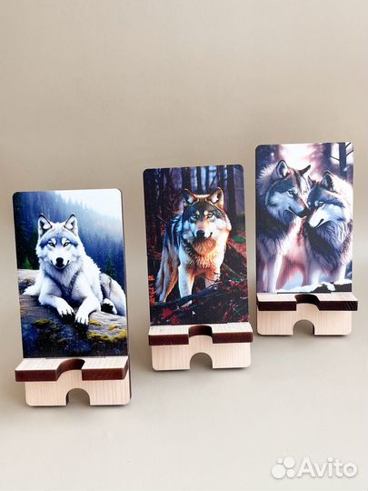 Подставка для телефона деревянная