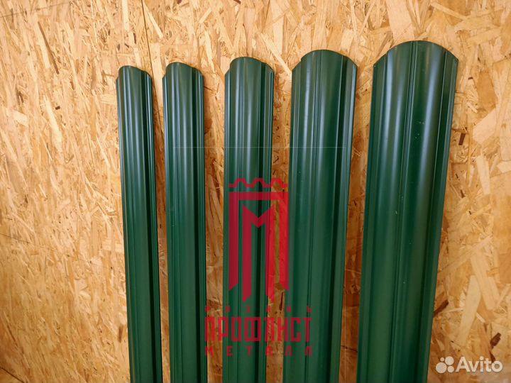 Евроштакетник Полукруглый Slim