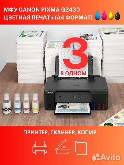 Цветной принтер canon pixma новый рассрочка