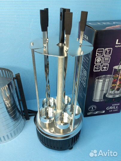 Электрошашлычница + 5 шампуров 1000вт lira