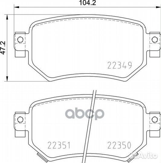 Колодки тормозные дисковые зад SX-1287;PP-3