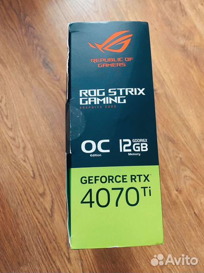 Видеокарта nvidia GeForce RTX 4070 ti 12gb ос rog
