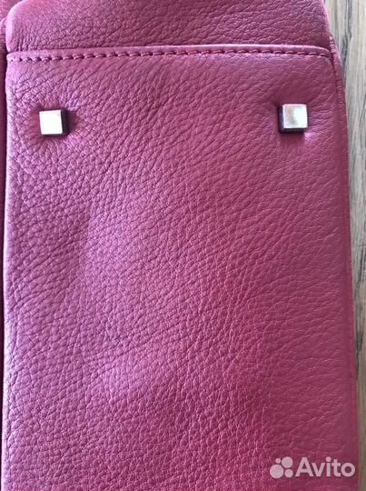 Сумка натуральная кожа красная