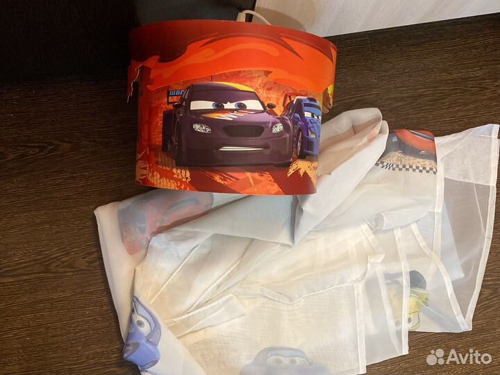 Люстра и шторы для детской «тачки»