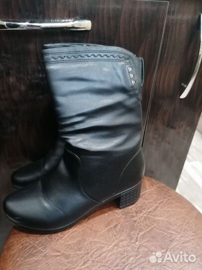 Полусапожки натуральная кожа