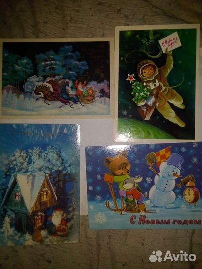 Открытки новогодние и др СССР