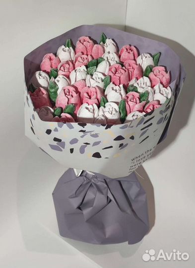 Букет из зефирных цветов