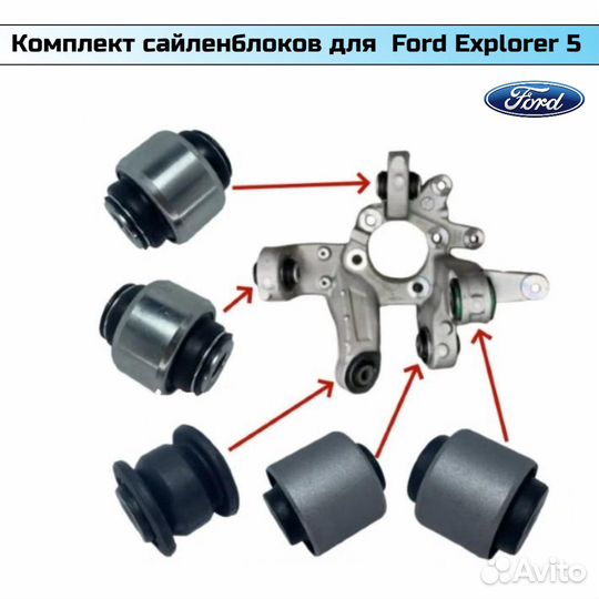 Сайлентблоки заднего кулака Ford Explorer 5 2011
