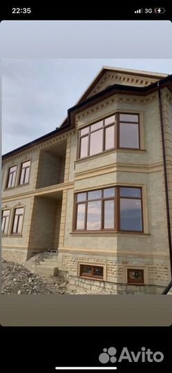 Облицовка дома дагестанским камнем