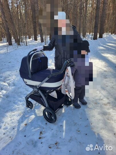 Коляска peg perego 2 в 1 (люлька и автокресло)