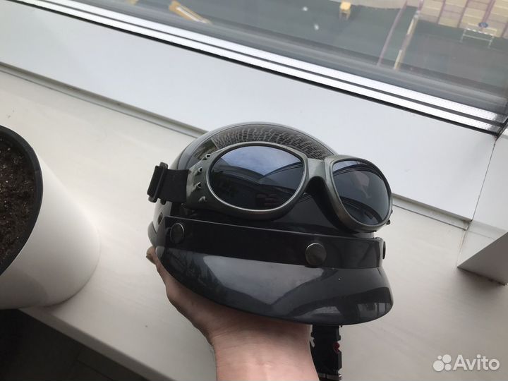 Мотошлем открытый ретро