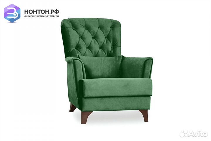 Кресло Ирис темно-зеленое