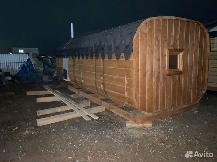 Баня-бочка под ключ