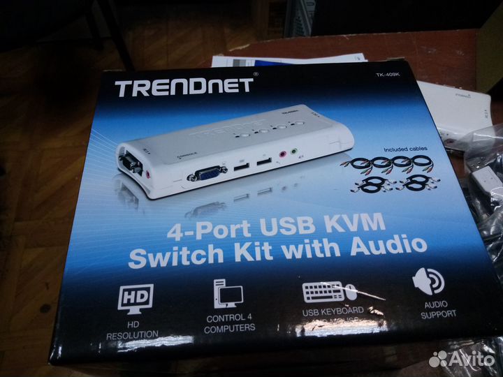 Квм-переключатель (KVM-switch) Trendnet TK-409K