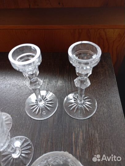 Хрусталь,вазы рюмки подсвечники