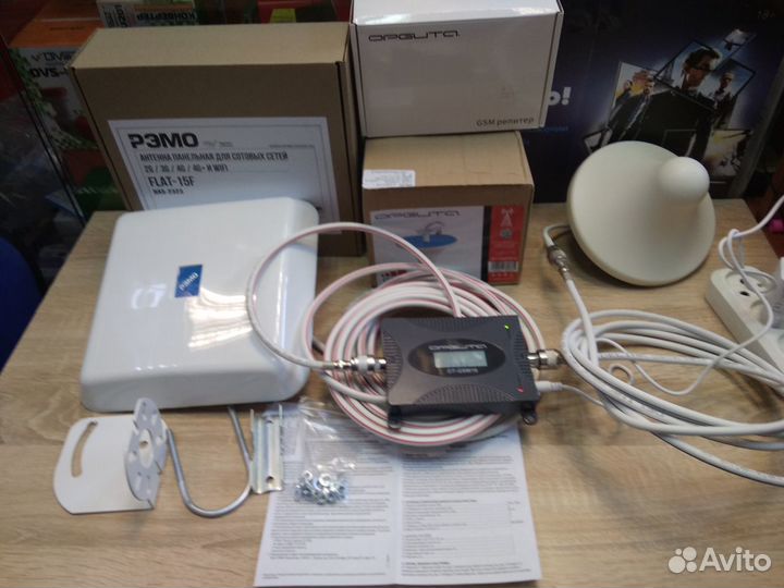 Усилитель 3G/4G 1800 мГц +антенны+кабели, новый