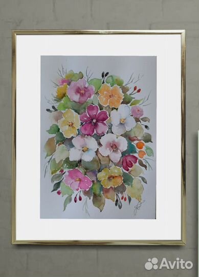 Картины акварелью А4, авторские работы