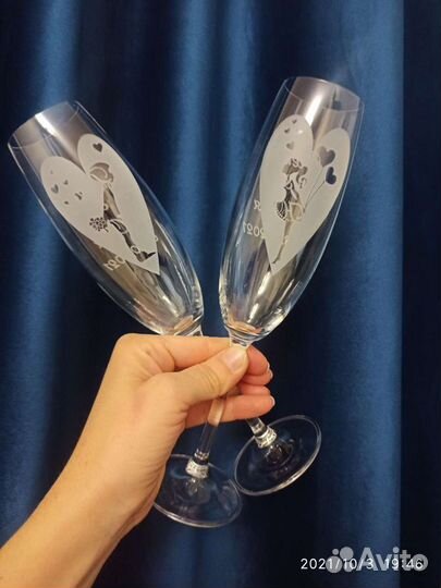 Гравировка на бокалах, бутылках, штофе